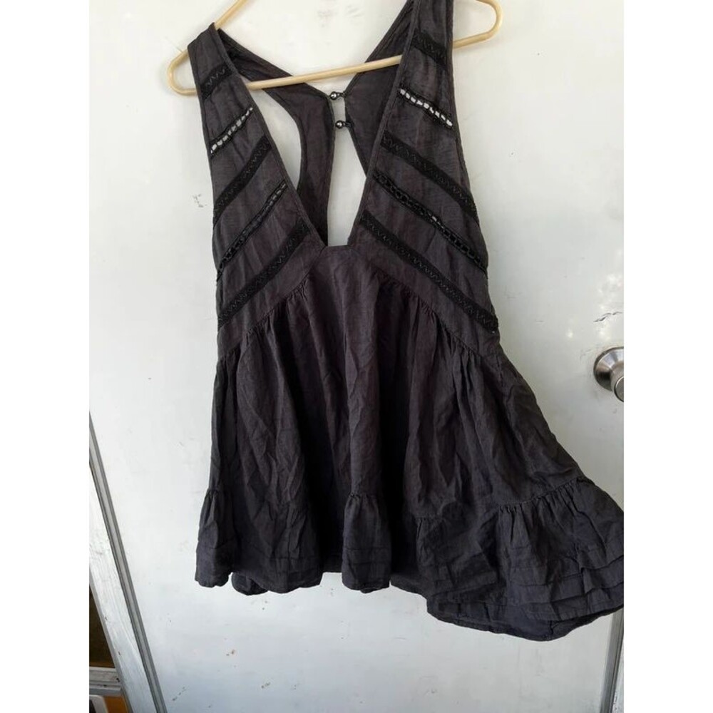 Witchy whimsy goth black Lacey dress xs oversized
